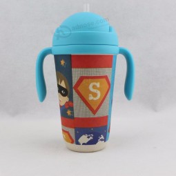 China supplier popular cute colorful bamboo fiber kids drinking cup
