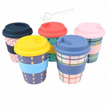 100% natural bamboo fiber compostable travel baby cup kids cup custom reusable coffee drinking cup