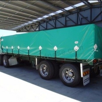 680 gsm PVC gecoate zeildoekstof stocklot Voor vrachtwagenafdekking / tent