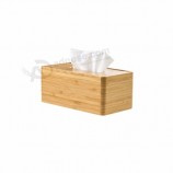 Bambkin hogar de alta calidad caja de pañuelos de papel servilletero caja de pañuelos de bambú