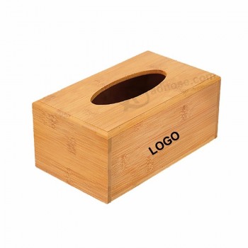 F&H Biz scatola di esposizione di legno di tessuto di bambù su ordinazione ambientale del contenitore di fazzoletto di carta Commercio all'ingrosso di vendita calda