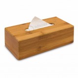 caja de pañuelos de bambú hecha a mano de alta calidad personalizada al por mayor madera ecológica decorar tejido