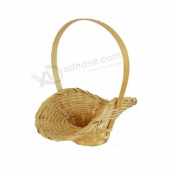 cesta de bambu pequena decoração artesanato cesta de flores de vime