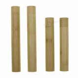 embalagem de tubo de bambu natural para escova de dentes