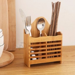 厨房壁挂竹筷子勺子沥水架
