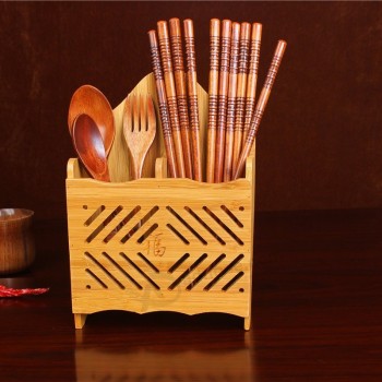 スポット卸売高品質竹箸ケージ箸箱二列竹箸排水ラック