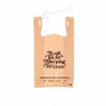 Supermarket shopping bags plastic thank you bag with custom printed