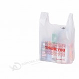 Embalaje popular de alimentos reciclados Use bolsa de camiseta de plástico PE impresa personalizada