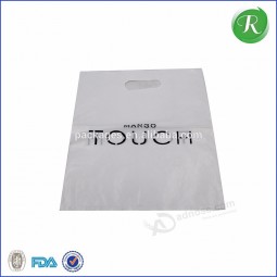 custom recycle plastic shopping Bag/plastic die cut handle Bag printing