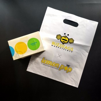bolsa de polietileno de plástico personalizada de polietileno impresa en color, anuncio publicitario de polietileno personalizado de alta calidad