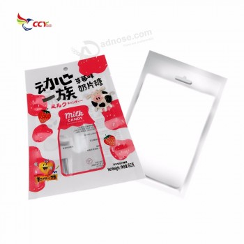 Three side sealing bag Flat pouch food packaging bag for candy plastic bag printing