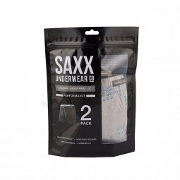Custom design printed cheap zip lock mens plastic underwear packaging bag