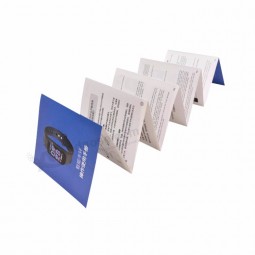 カスタム紙印刷された命令折りたたみリーフレットダイカットパンフレットマニュアル