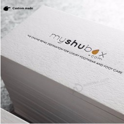 kundenspezifische Visitenkarten aus Baumwollpapier mit Buchdruck und eigenem Logo