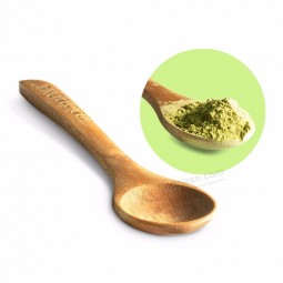 china custom vintage decorative engraved loose matcha wooden bamboo Tea scoop spoons spoon 10 long with logo promotion wholesale
