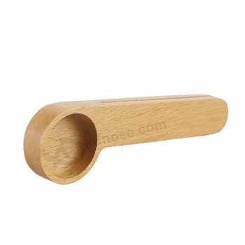 wholesale wooden coffee scoop clip with good quality