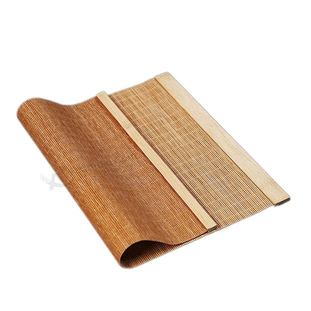 Natuurlijke theekop mat bamboe tafellaken tafelloper
