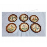 Handmade Rattan Mat Coasters Tea Coffee Drinks Pot Cushion Pad Teapot (Sandy 0084587176063 WS)