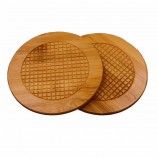 Round Bamboo Coaster Bamboo Cup Placemat for Hot Sales