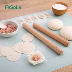 FaSoLa Wood  Beech Cookie Dessert Rolling Pin for Baking(S)