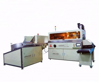 S102  Automatic 360 Degree auto bottle silk screen printing machine with frame and UV system