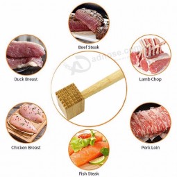ablandador de carne de bambú, para ablandar carne de res, carne de cerdo, pollo, martillo de carne de alta resistencia y herramienta de trituración
