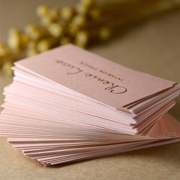 impresión a todo color de lujo de alta calidad personalizada impresión de tarjetas de visita en relieve de doble cara de papel grueso