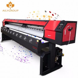 publicidade de grande formato ao ar livre 8 pés 2 cabeças plotter jato de tinta 3.2 m flex banner plotter grande formato