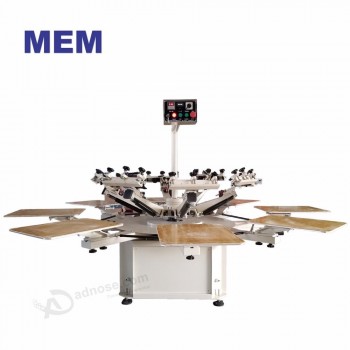 ZB-8 High Quality 8 Station Semi  Automatic Rotary T Shirt Silk Screen Printing Machine