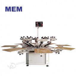 ZB-8 macchina da stampa serigrafica semi automatica a 8 stazioni per maglietta rotativa