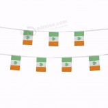 メーカーは屋外68Dポリエステルアイルランド文字列フラグシルクスクリーン印刷OEMアイルランド旗旗布をカスタマイズしました