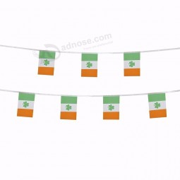 厂家定制户外68D涤纶爱尔兰串旗丝印移印OEM爱尔兰国旗彩旗