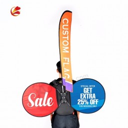 Custom advertising backpack stand flag banners pole