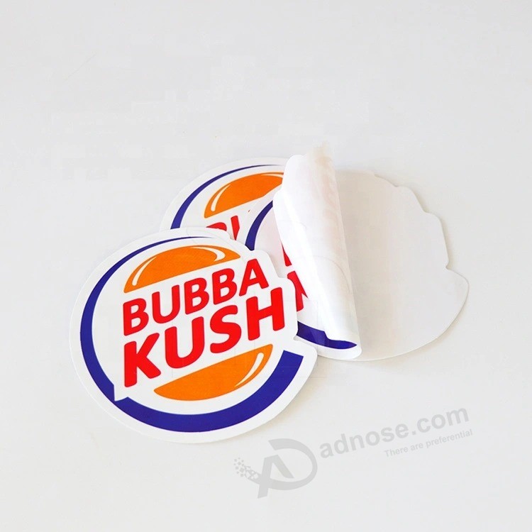 Adesivo fustellato in vinile PVC impermeabile stampato UV con logo personalizzato