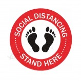 OEM / ODM держать знак безопасности социальное расстояние дистанцируя наклейки на пол