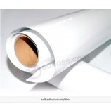 adesivo autocolante de PVC branco brilhante para impressão com solvente ecológico