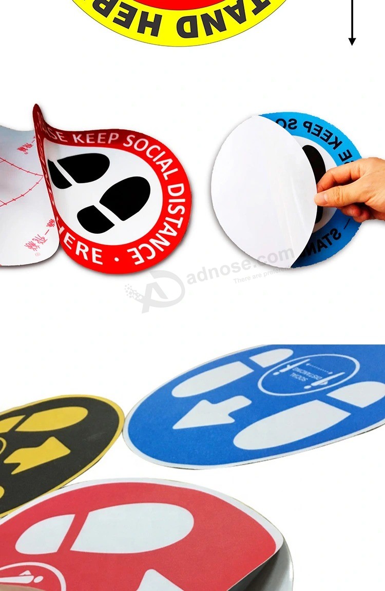 Social distance Keep your Distance Non slip Stand here Floor Stickers