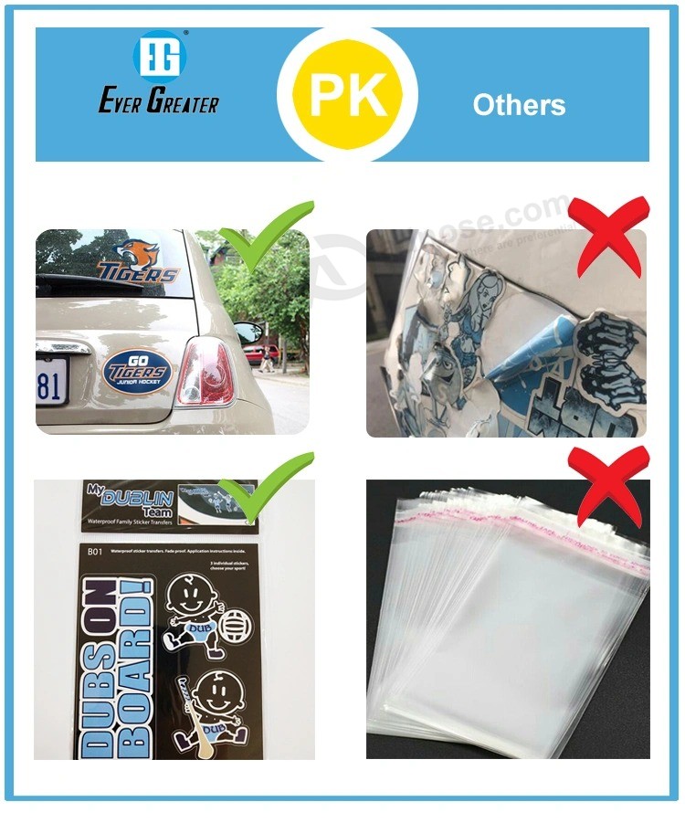 PVC static Cling film Custom stickers Printing clear Wall window Sticker static Cling Pocket