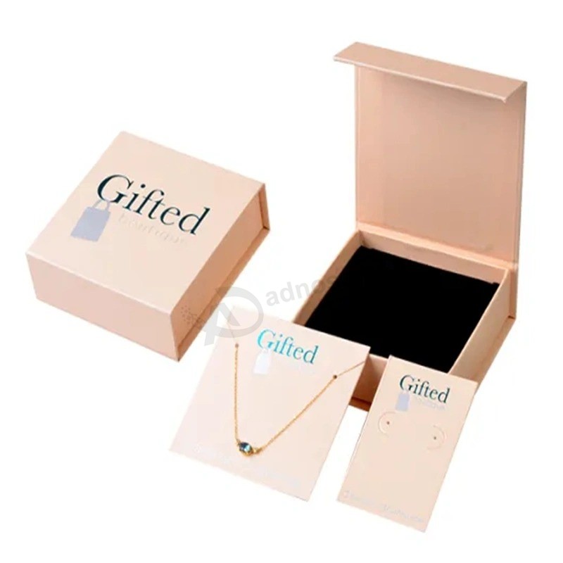 Embalaje de caja de regalo de joyería de cartón de papel personalizado