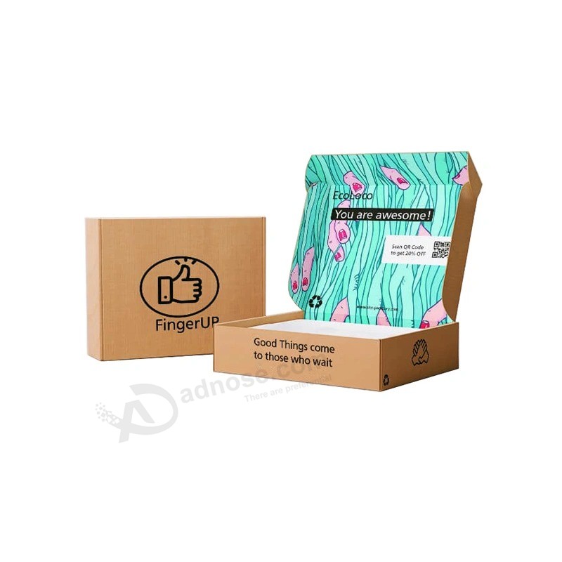 Luxe aangepaste logo golfkarton kleding verpakking post geschenkdozen