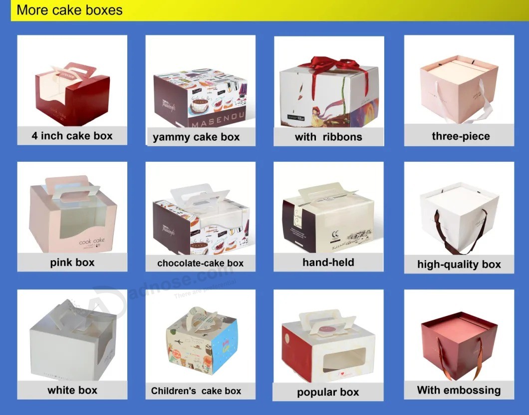 Caja de papel promocional del regalo de la caja del embalaje de la torta de la comida de papel