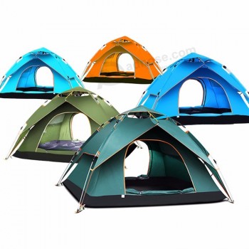 Fácil glamping automático gonflable barraca en la azotea al aire libre tenda lona familiar impermeable Tente De camping viaje tienda 4 personas