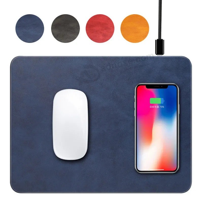 Многофункциональный коврик для мыши с беспроводным зарядным устройством Qi для мобильного телефона