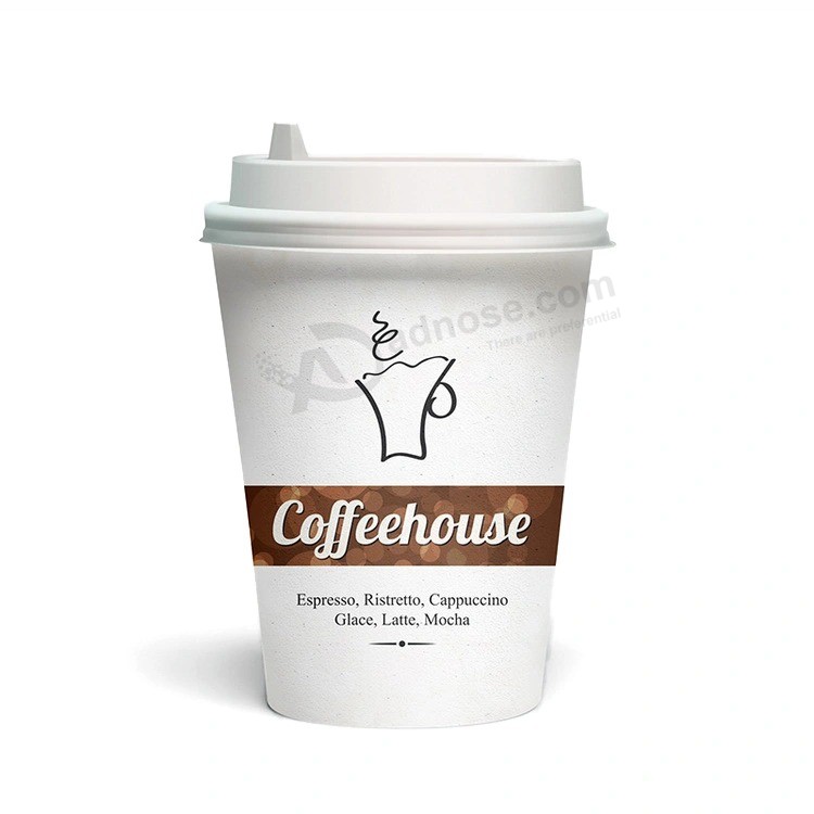 Пользовательские одноразовые бумажные стаканчики на 3-22 унции бумажные кофейные чашки с крышкой