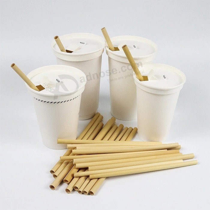 Custom Disposable Paper 4oz 8oz Party Cup with Grass Straw