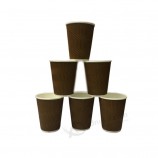 Einweg-Kraftkaffee-Kaffeetassen aus Flexodruck mit benutzerdefiniertem Logo zum Trinken