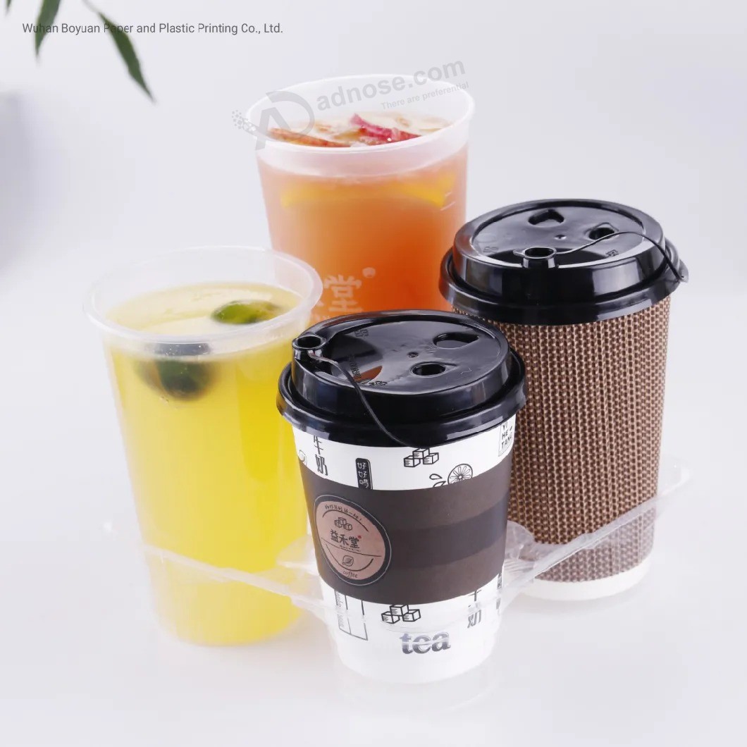 Aangepast ontwerp Wegwerp enkelwandige koffiedocument beker met deksels