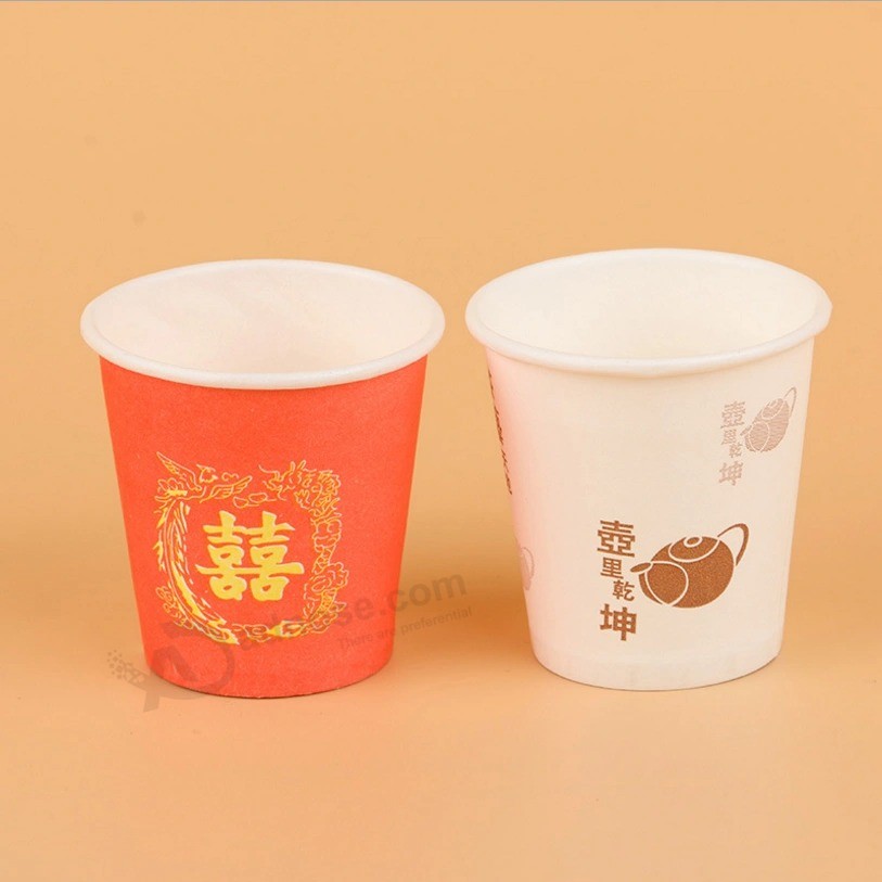 Bicchiere di carta per tè / caffè con logo personalizzato da 5 once stampato