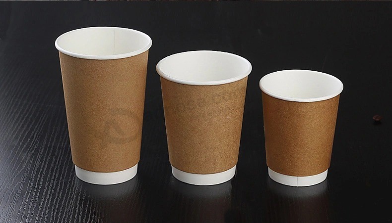Taza de papel de café personalizada desechable
