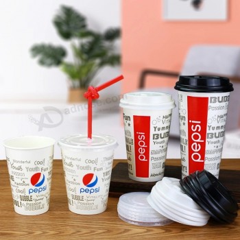 copo descartável de papel de parede personalizado para bebidas geladas